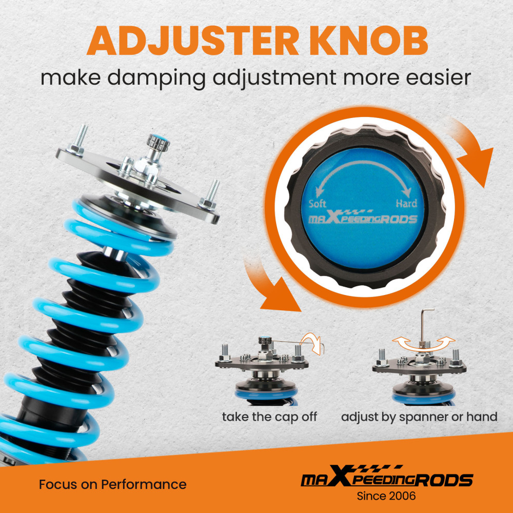 Maxpeedingrods COT6 Adjustable Coilover Shock Strut Kit compatible for Subaru Outback 10-14