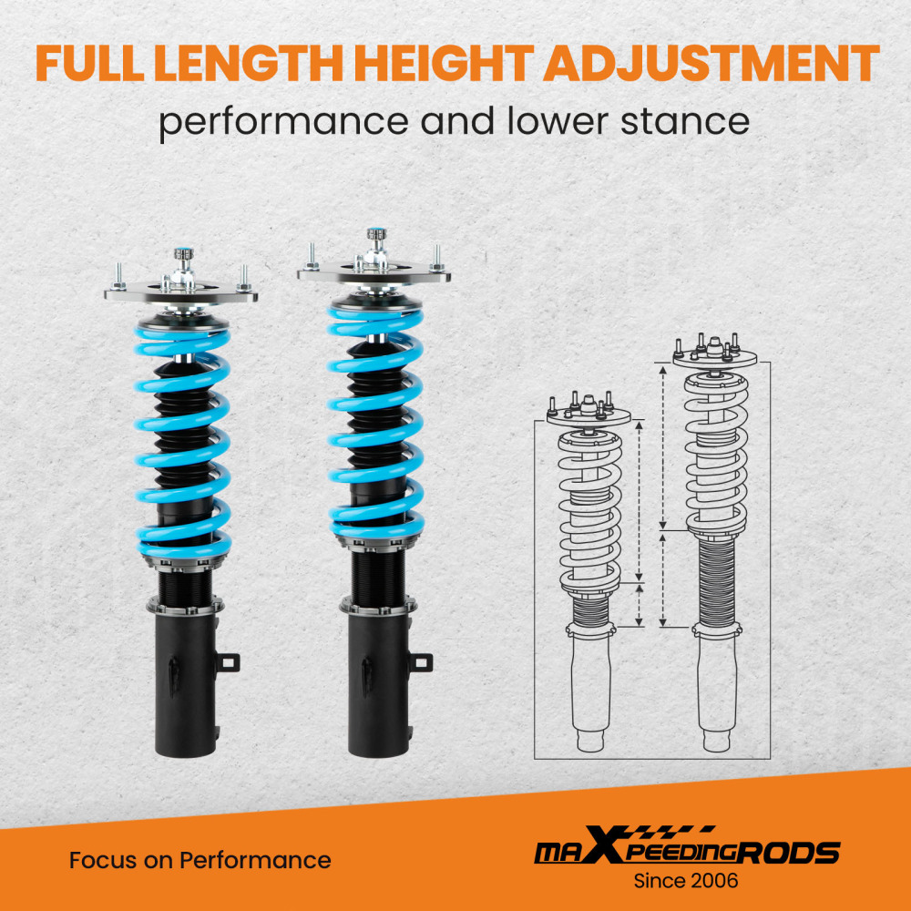 Maxpeedingrods COT6 Adjustable Coilover Shock Strut Kit compatible for Subaru Outback 10-14