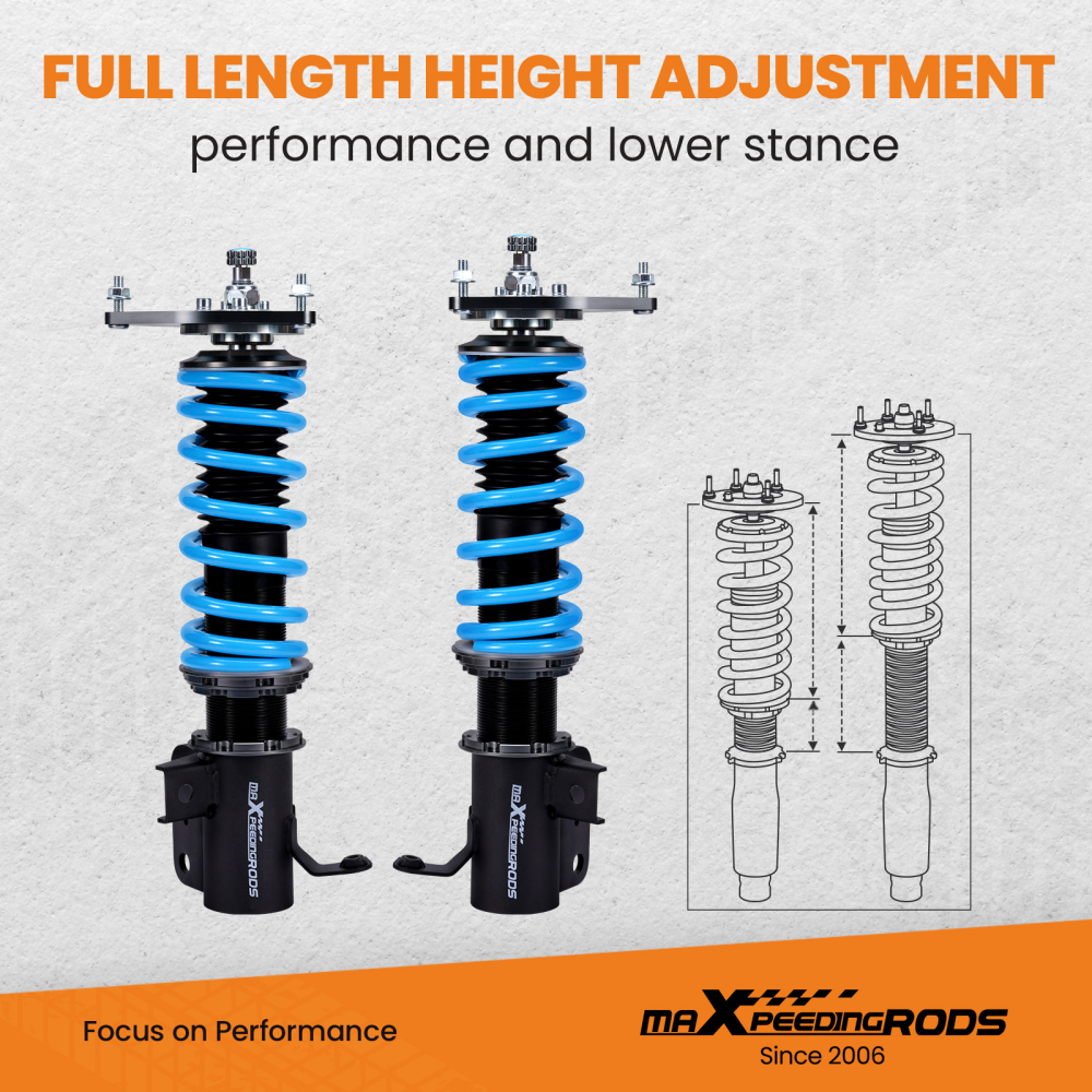 MaXpeedingrods COT6 Coilovers Kit compatible for Toyota 86 GT86 compatible for Subaru BRZ 12+ FRS FR-S