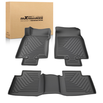 Black Floor Mats Floor Liners compatible for Nissan Rogue 2014-2020 TPE Full Set Waterproof