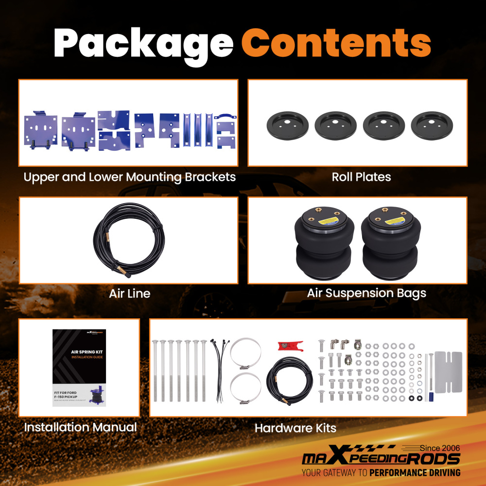 Air Helper Spring Leveling Kit compatible for Ford F150 FX4 F150 04-14 4wd