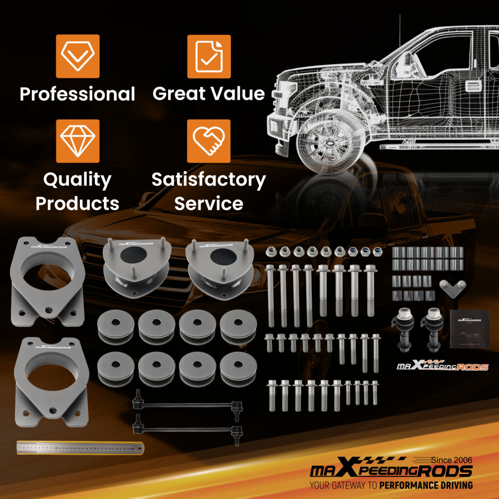 3 FrontRear Assembly compatible for Honda Ridgeline 2006-2014 with Hardware