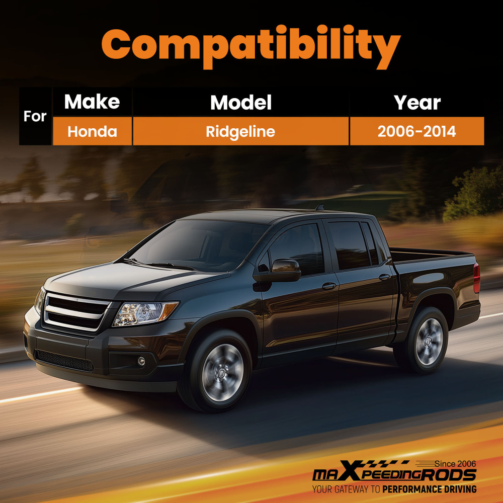 3 FrontRear Assembly compatible for Honda Ridgeline 2006-2014 with Hardware