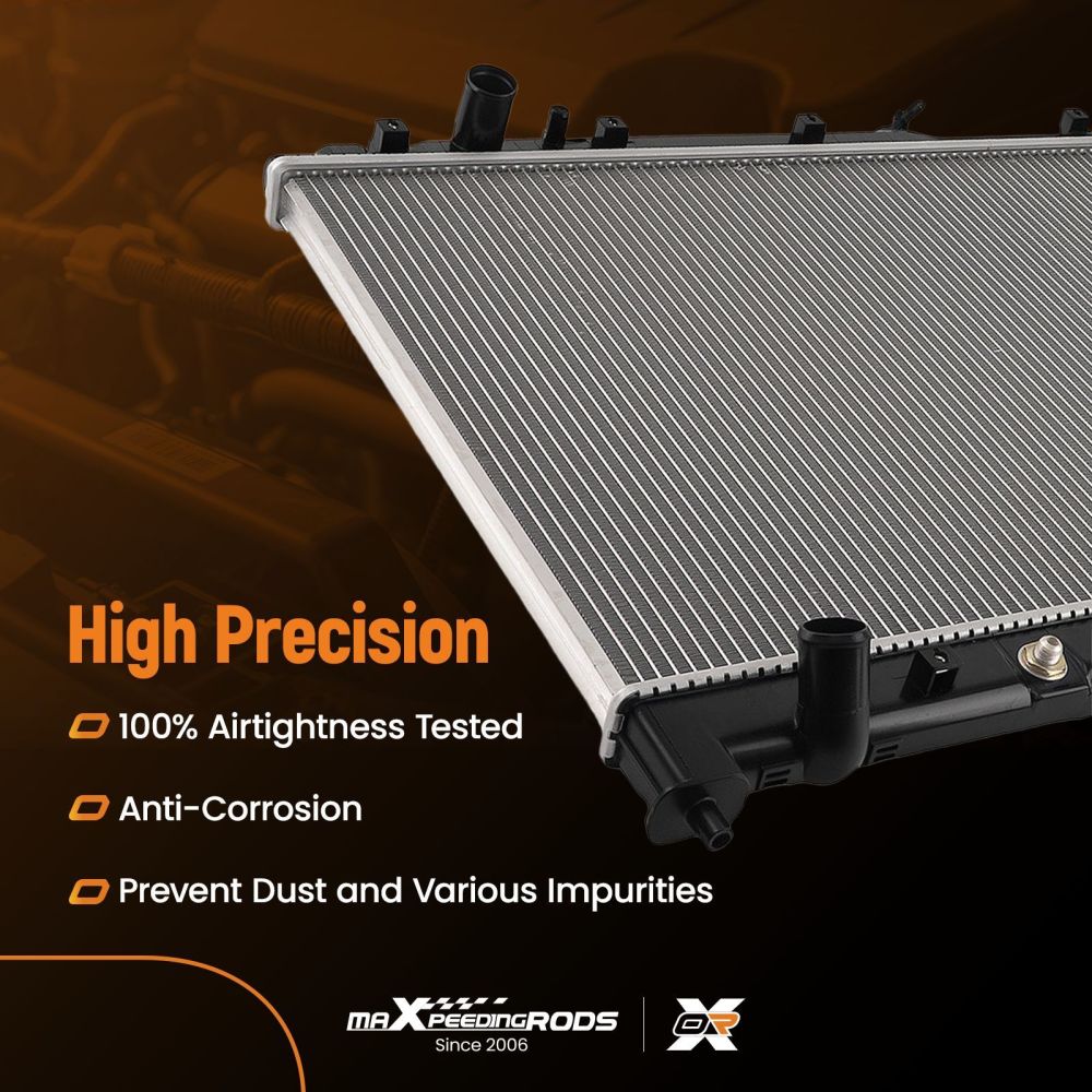 1-Row Aluminum Radiator compatible for Mazda CX-9 3.5L 3.7L 07-15 CU2986 AT/MT Trans Cooler