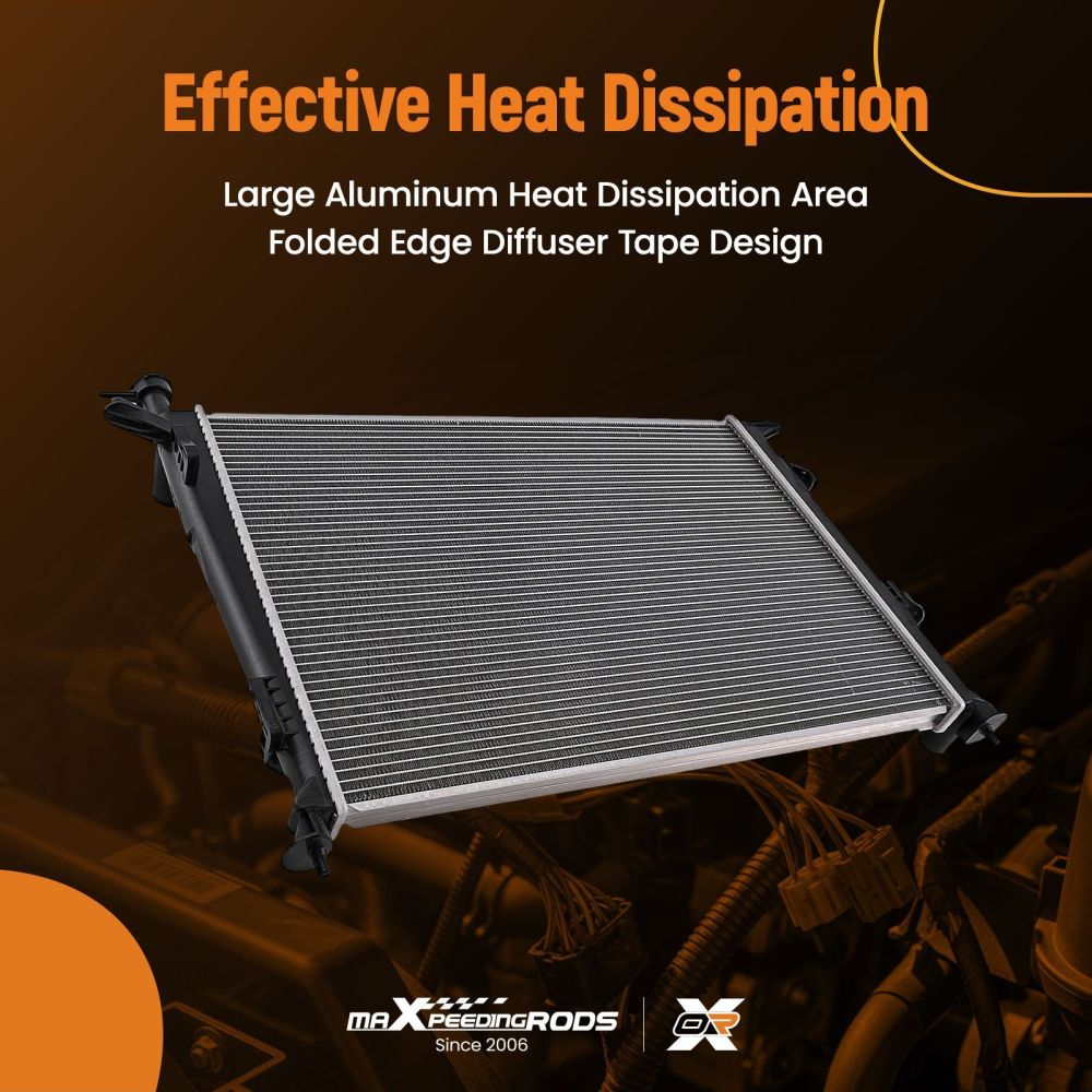 1-Row Aluminum Radiator compatible for Hyundai Palisade V6 2020-2024 DPI13857 Direct Fit