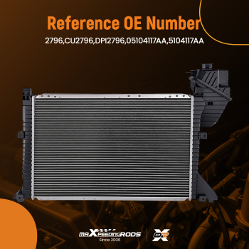 Aluminum Radiator compatible for Freightliner Sprinter 2002-2006 2.7 AT 2796 A9015003800
