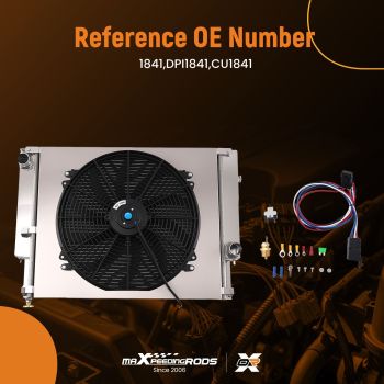 2-Row Aluminum Radiator Kit compatible for BMW E30 E36 325i 328i M3 1988-1999 DPI1841