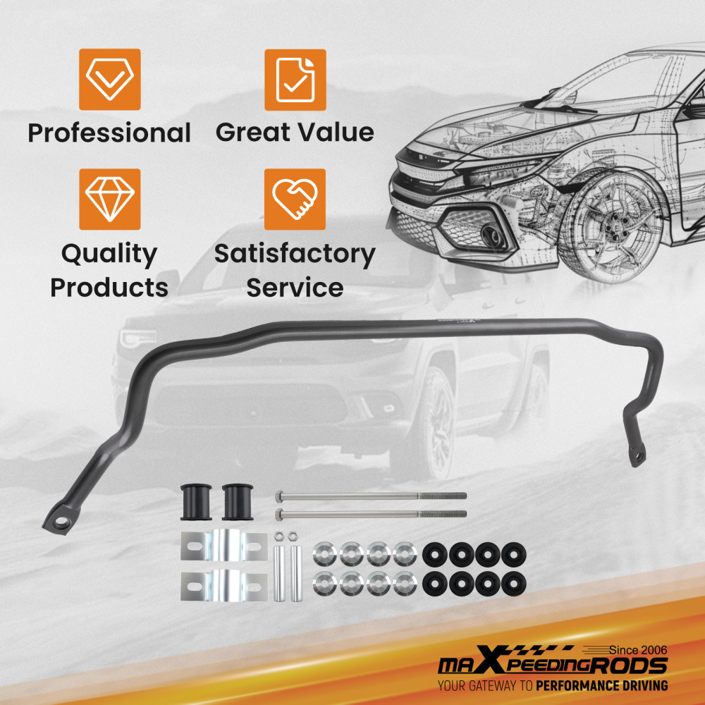 Front Sway Bar w/ Links Kit For 1964-1972 compatible for Chevy Chevelle Cutlass 442 compatible for GTO A-Body