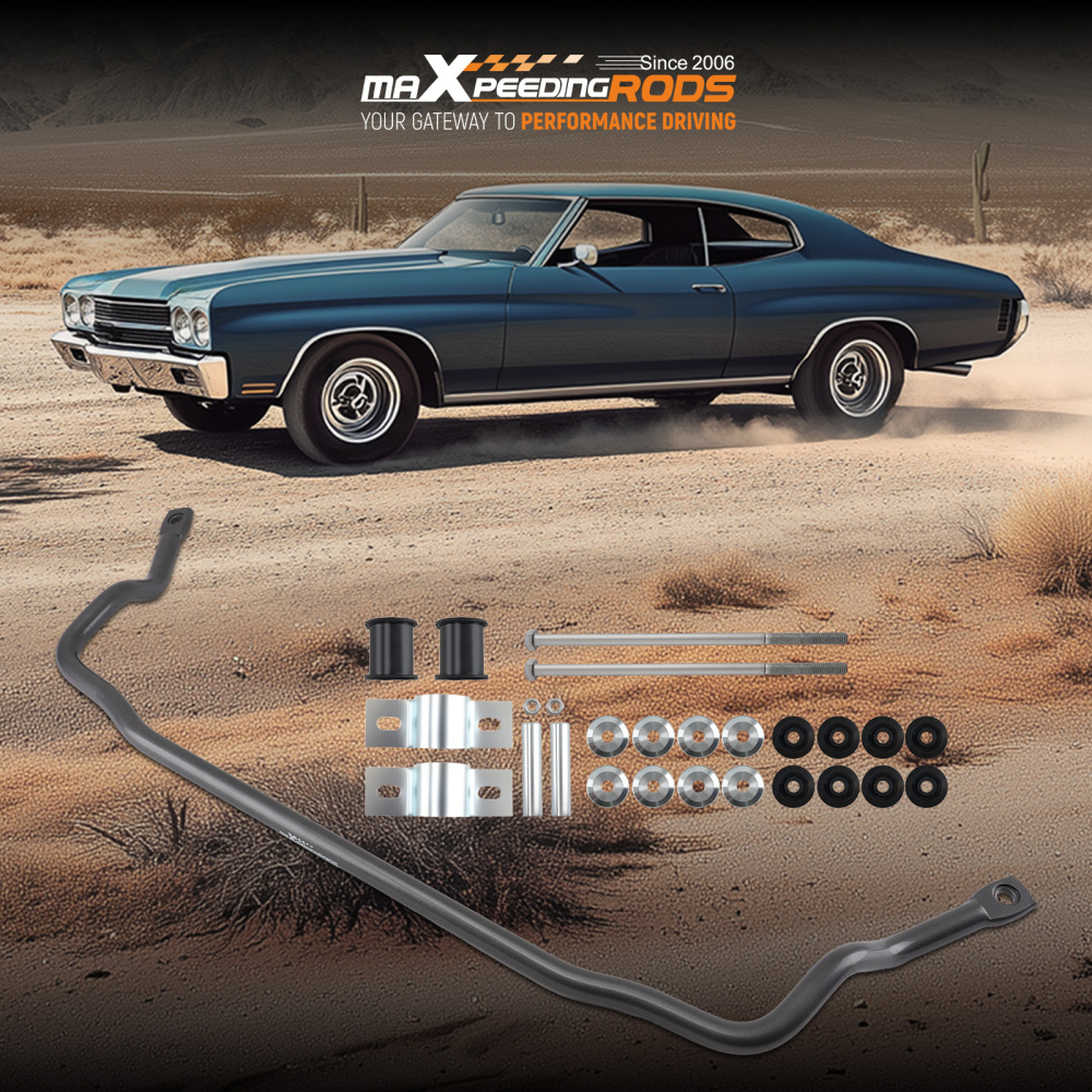 Front Sway Bar w/ Links Kit For 1964-1972 compatible for Chevy Chevelle Cutlass 442 compatible for GTO A-Body