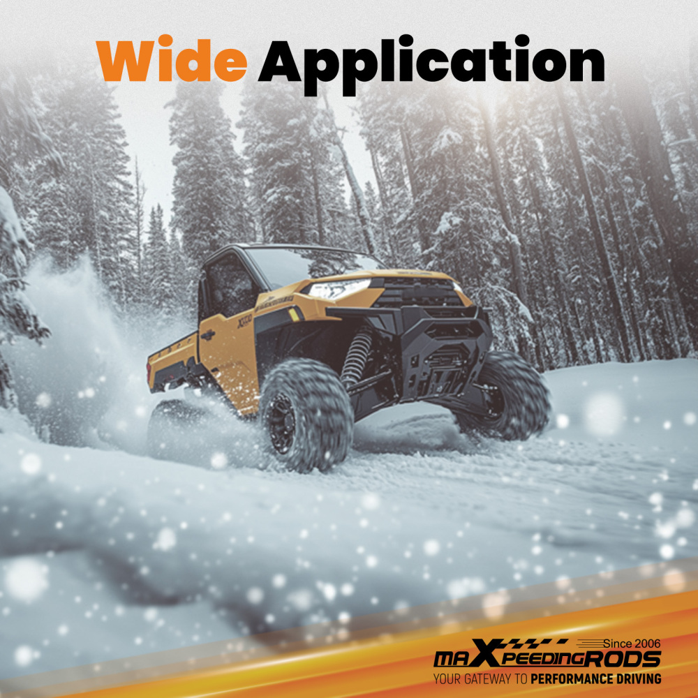 Black Coated Plow Mount compatible for Polaris Ranger XP 1000 2018-2022 Steel Frame UTV