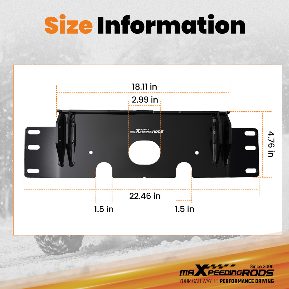 ATV Frame Plow Mount compatible for Polaris Sportsman 400 450 570 800 2001-2024