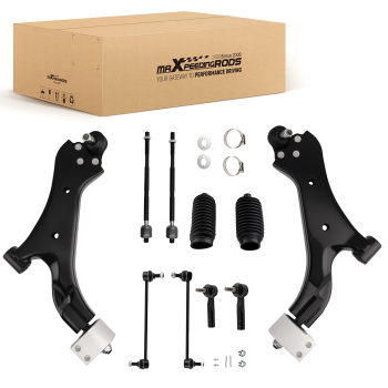 10x Suspension Front Lower Control Arms Tie Rods Kit compatible for Saturn Vue 2008 2009