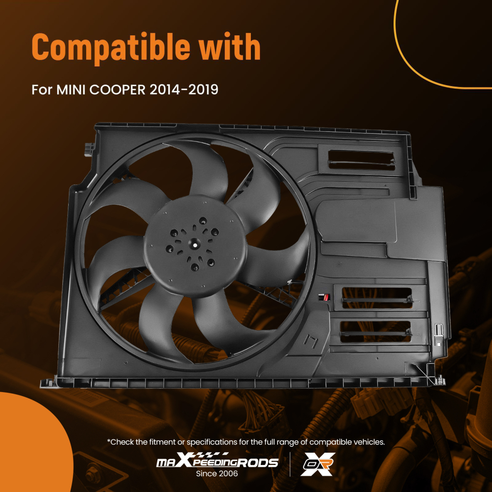 Radiator Cooling Fan Assembly for Mini Cooper 2014-2019 17427617609 17428645861