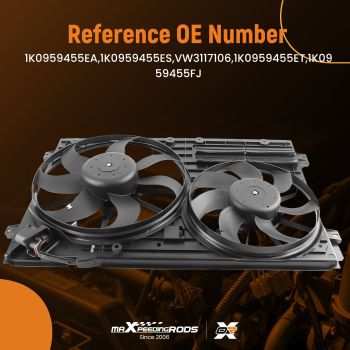 Cooling Fan compatible for Audi A3/TT compatible for Volkswagen Beetle/Jetta/Passat 1K0959455ET