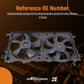 Electric Radiator Cooling Fan compatible for Toyota Prius 1.8L 16-20 1636137060 1636137070