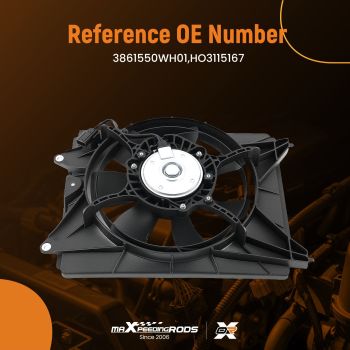 Radiator Cooling Fan compatible for Honda HR-V 16-2018 3861550WH01 HO3115167