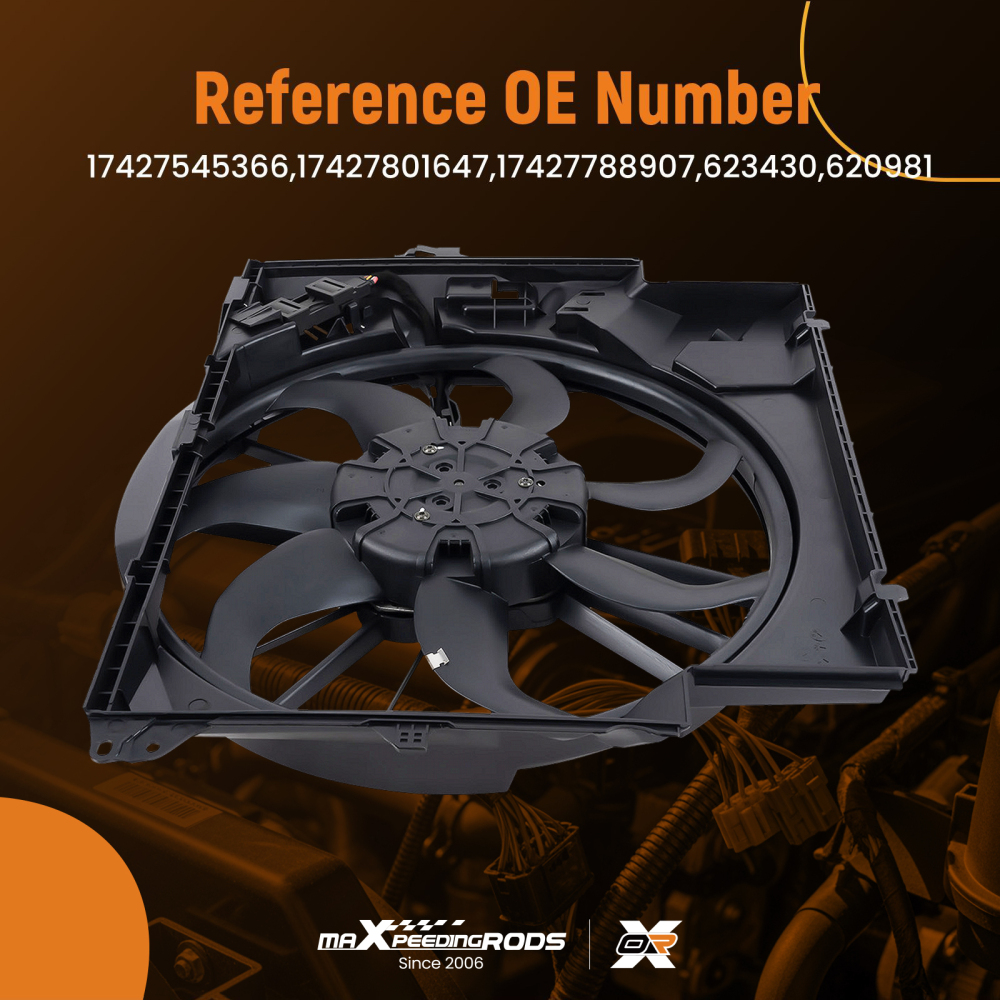 Gruppo ventola di raffreddamento a 4 pin per BMW 335xi/135i/335d/Z4 07-16 17427788907 620981