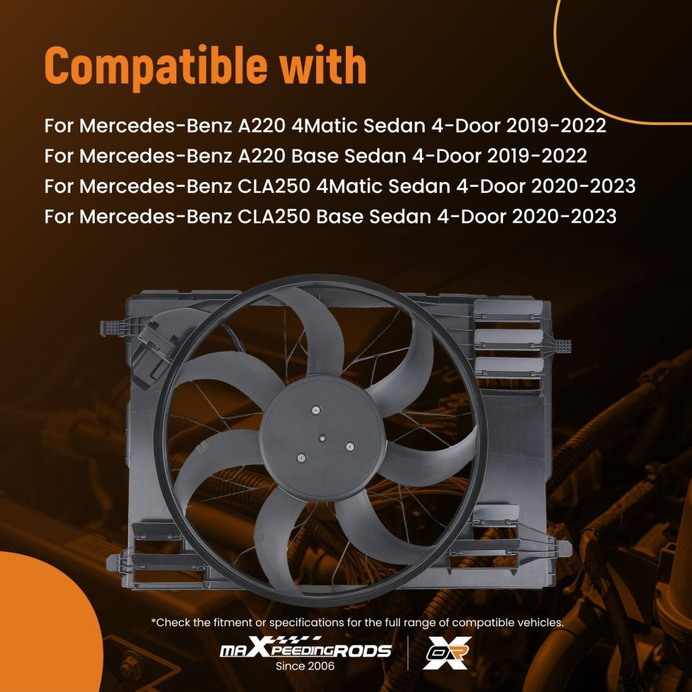 Raffreddamento Ventola Radiatore for Benz CLA250/GLB250 19-2023 A2479060100