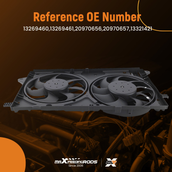 Engine Radiator Cooling Fan Assembly compatible for Buick LaCrosse V6 3.6L DOHC 2010-2016