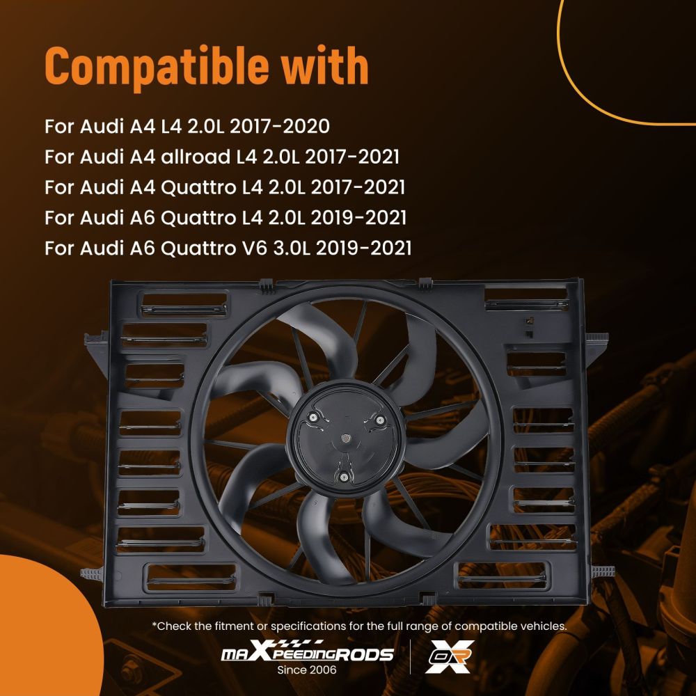 Electric Radiator Cooling Fan for Audi A4/A6 Quattro 2017-2021 8W0959455C