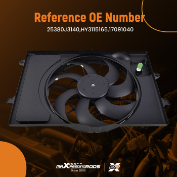 Radiator Cooling Fan compatible for Kia Soul L4 2.0L 2020-2021 17091040 25380J3140