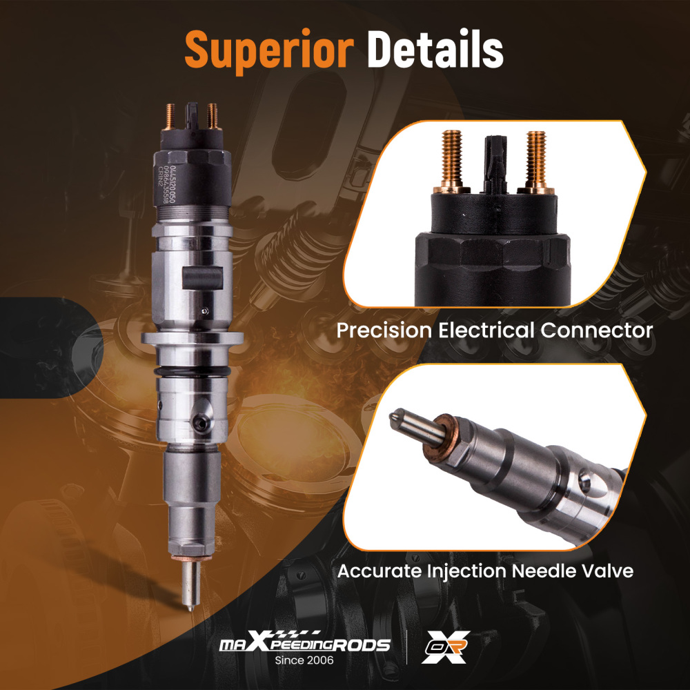 Set Of 6 Diesel Fuel Injector compatible for Dodge Ram 2500and3500 6.7L 07-12 0986435518