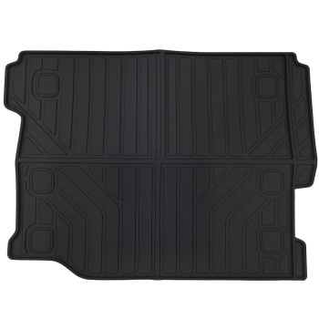 All Weather Cargo Cover compatible for Jeep Wrangler JL 4-Door 2018-2023 TPE Black Non-Slip