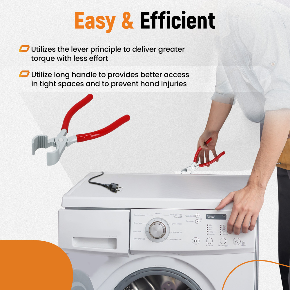 Durable Build Washer Hose Pliers for Service Tool 20001120 Steel Construction