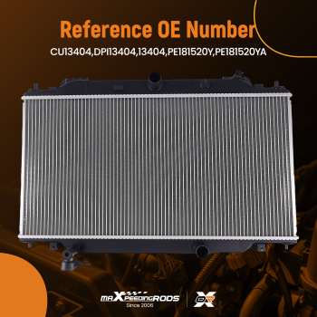 Aluminum Build Radiator compatible for Mazda 3 2.0L 2.5L 14-18 13404 Downflow Type