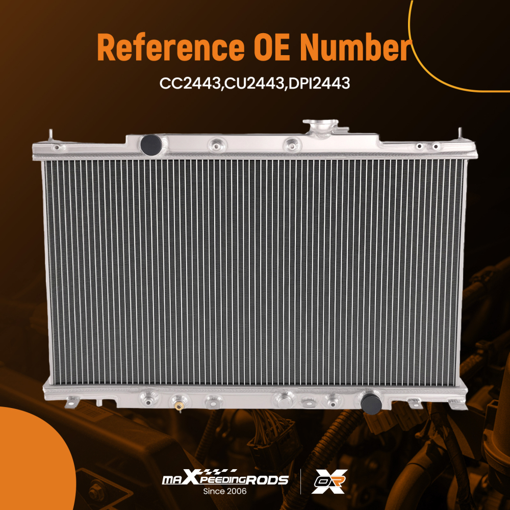 2 Row Aluminum Radiator compatible for Honda CR-V Element 2.4L 02-11 CU2443 AT Type