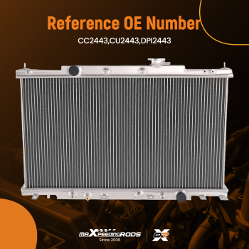 2 Row Aluminum Radiator compatible for Honda CR-V Element 2.4L 02-11 CU2443 AT Type