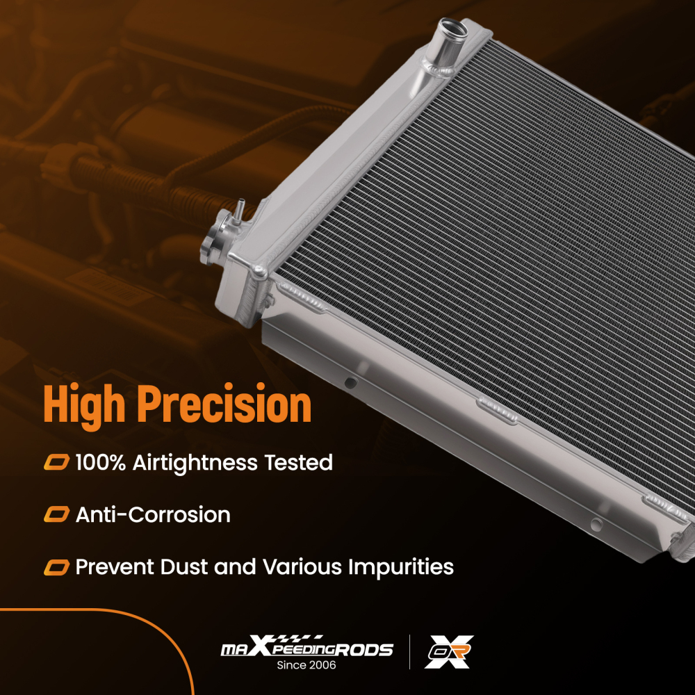 3 Row Aluminum Radiator compatible for Ford Galaxie V8 1959 DHR5759 AT Transmission