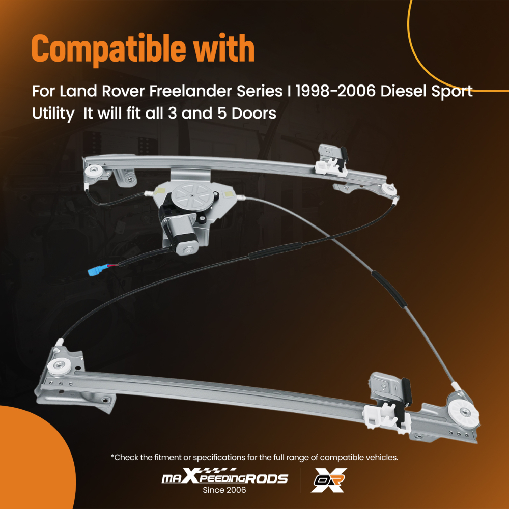Front Left Electric Window RegulatorMotor Assembly compatible for Land Rover Freelander