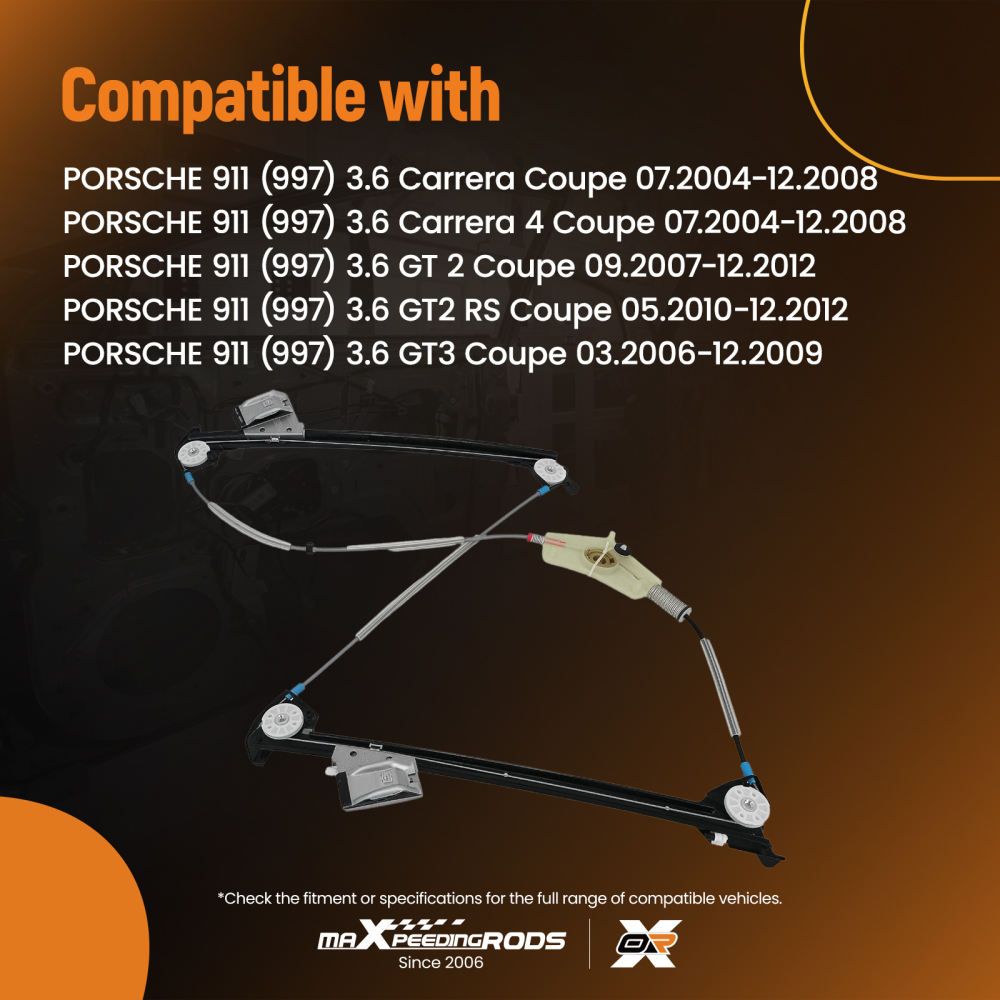 Electric Window Lifter compatible for PORSCHE 911 Turbo Convertible 997 987-542-075-01