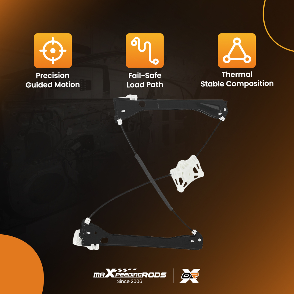 1x Front Left Window Regulator w/o Motor compatible for Skoda Fabia Estate 2014-2021