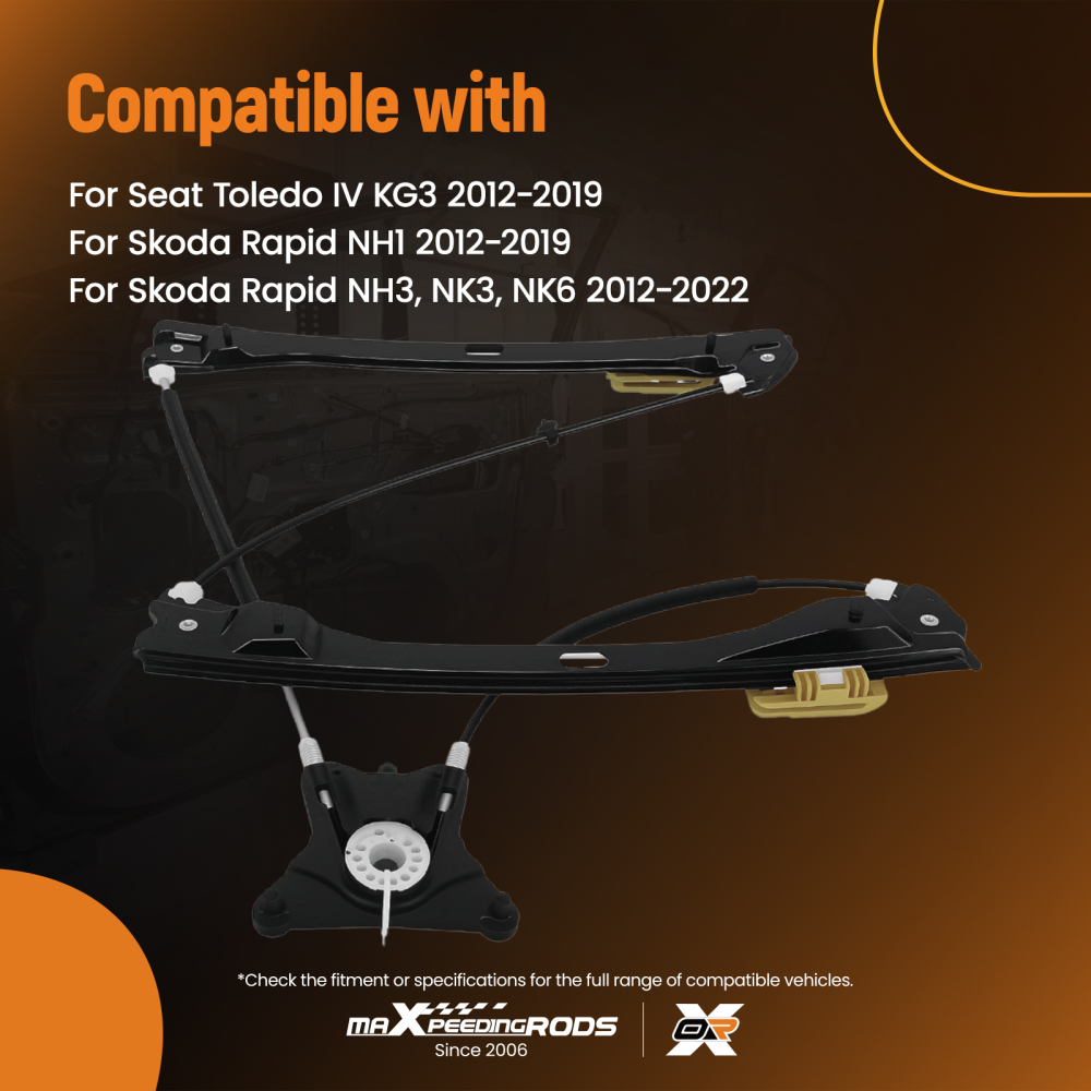1pc Window Regulator Front Right compatible for Skoda Rapid NK3 NK6 2012-2022 34D837462A