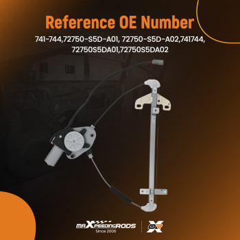 1x Power Window Regulator Motor compatible for Honda Civic 2001-2005 Rear Left Side