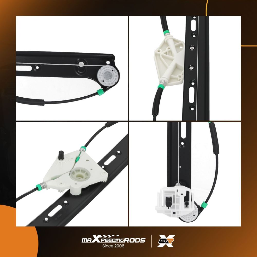 2X Left Right Power Window Regulator compatible for BMW X3 xDrive28i 2010 51353448251 Rear