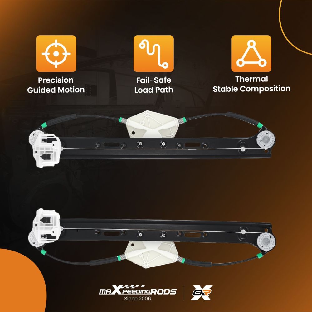 2X Left Right Power Window Regulator compatible for BMW X3 xDrive28i 2010 51353448251 Rear