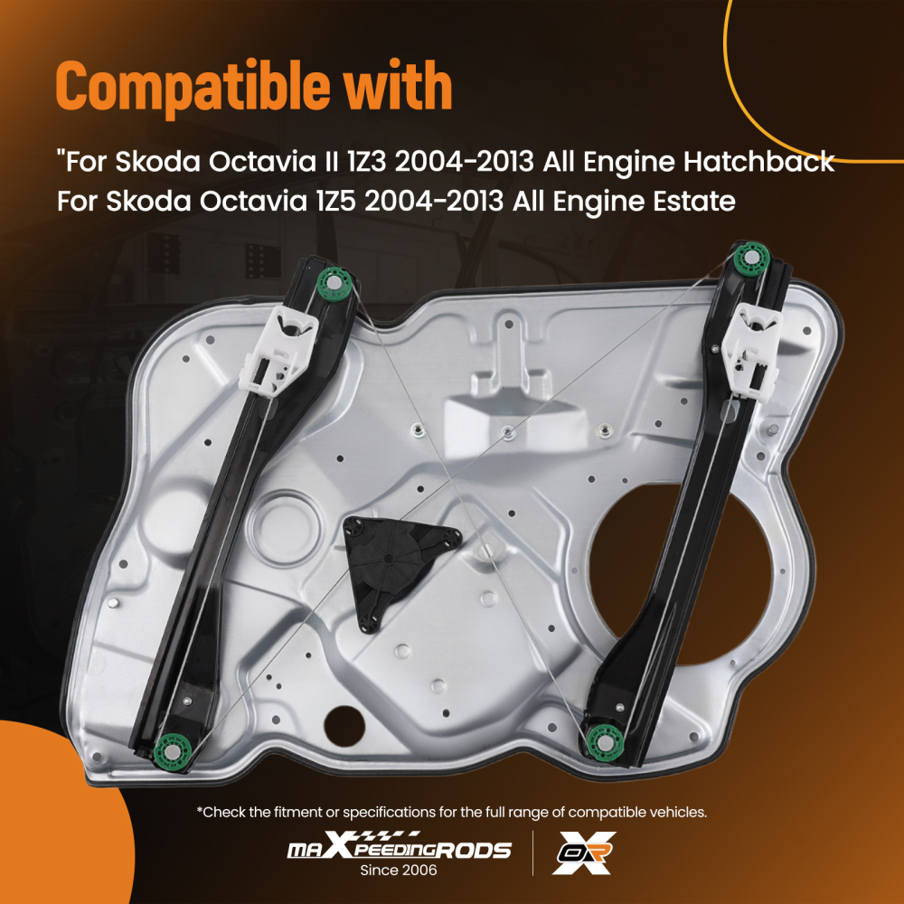 Door Window Regulator FL compatible for Skoda Octavia 1Z3 1Z5 2004-2013 1Z1837461