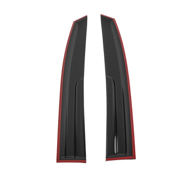 4pc Outside Mount Rain Guards Wind Deflectors compatible for Nissan Sentra 2013-2019 Black
