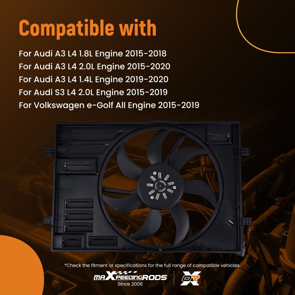 Electric Radiator Cooling Fan for Audi A3/S3 for VW Golf/GTI 15-2020 5Q0121203CL	