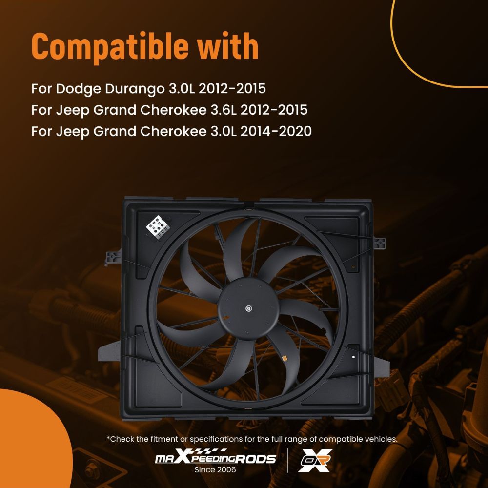 Radiator Cooling Fan compatible for Dodge Durango compatible for Jeep Grand Cherokee 621-498 AM67008A