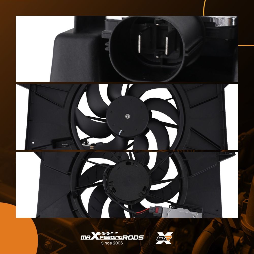 Electric Radiator Cooling Fan compatible for Ford Focus 1.0L/2.0L/2.3L 2012-2018 BV6Z8C607K