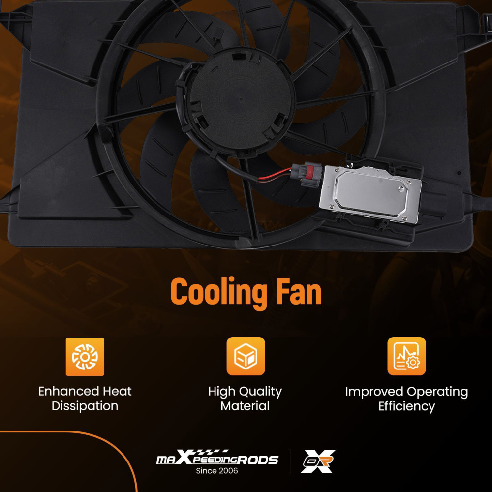Electric Radiator Cooling Fan compatible for Ford Focus 1.0L/2.0L/2.3L 2012-2018 BV6Z8C607K