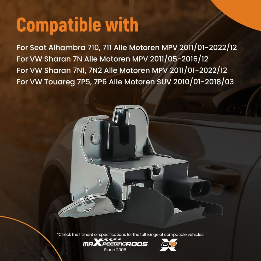 Boot Lock compatible for Seat Alhambra 710 711 2011-2022 7P0827505L 7P0827505G7P0827505N