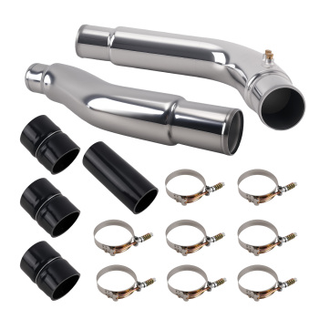 Intercooler PipeBoots Kit compatible for Dodge Ram 5.9L compatible for Cummins Diesel Polished 2003-07