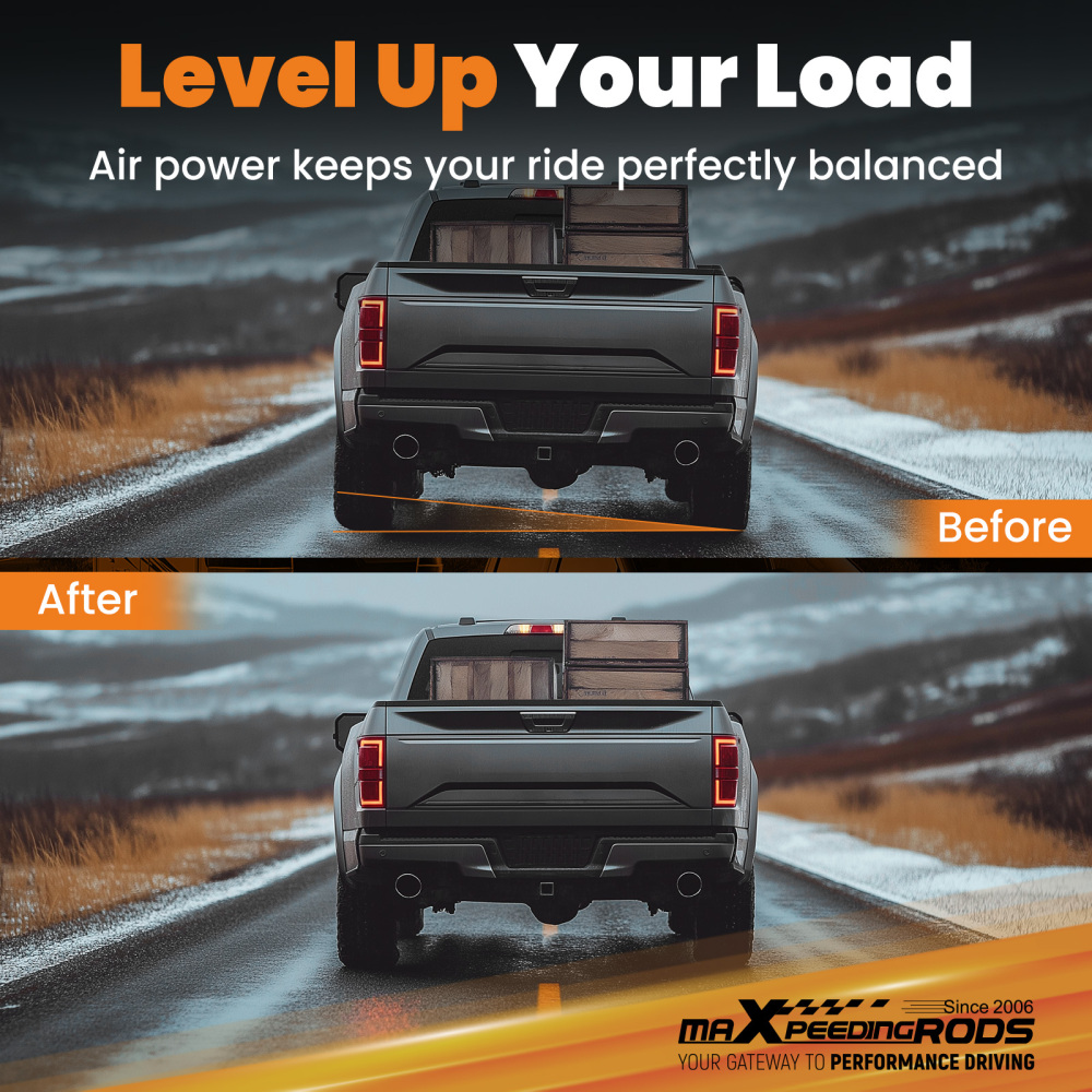 Wireless Universal AIr Spring Bag Compressor Controller Kit Motorhome Dual-path