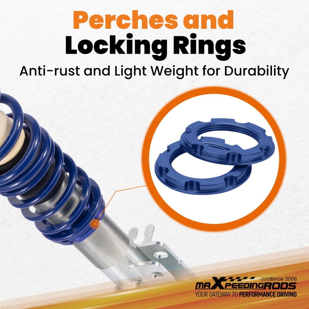 4 Pcs Full Kit Suspension Ammortizzatori Coilover compatibile per Vw Citigolf Citi compatibile per Golf Lowering Kit