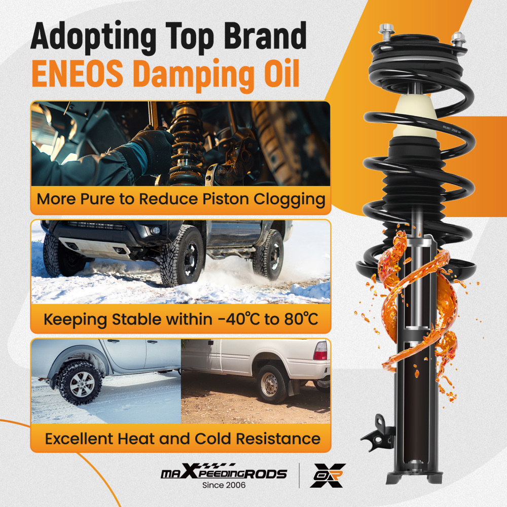 Front Rear Struts Shocks Assembly For 2006-2011 compatible for Honda Civic 1.8L 1.3L DX DX-G EX